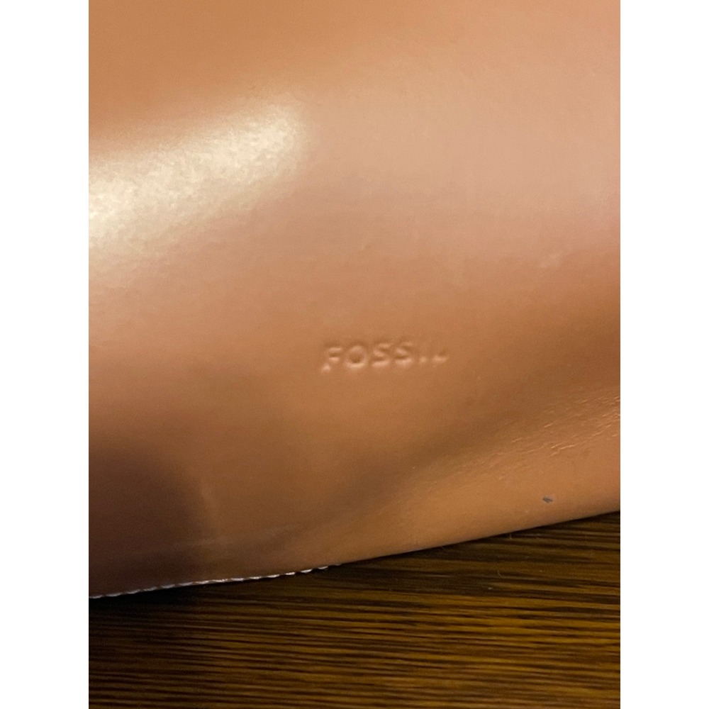 Fossil Cognac Leather Tote Bag - Gold Hardware - Picture 5 of 8